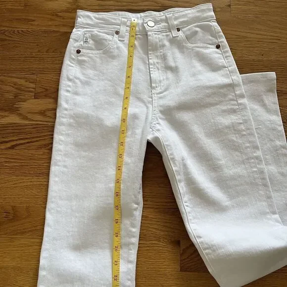 AG Adriano Goldschmied High Rise Boot Cut Jeans Sz 25 White‎ Alexxis Vintage Fit